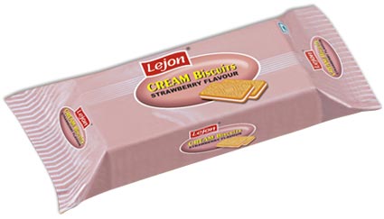 cream biscuit straberry flavour